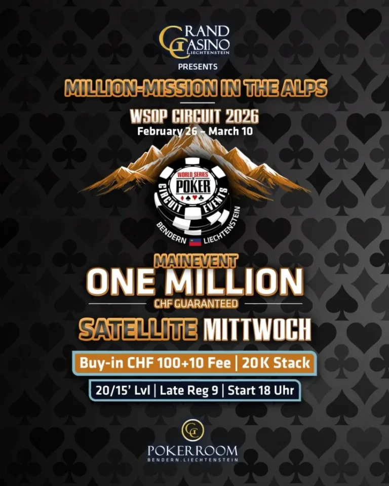 Еще билеты WSOPC разыграны в сателлите WSOP Circuit в Лихтенштейне!