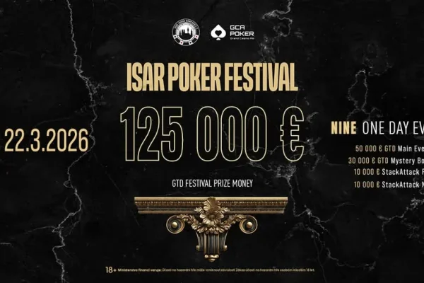 Isar Poker Festival предлагает гарантированные €125.000 в GCA Pokerroom!