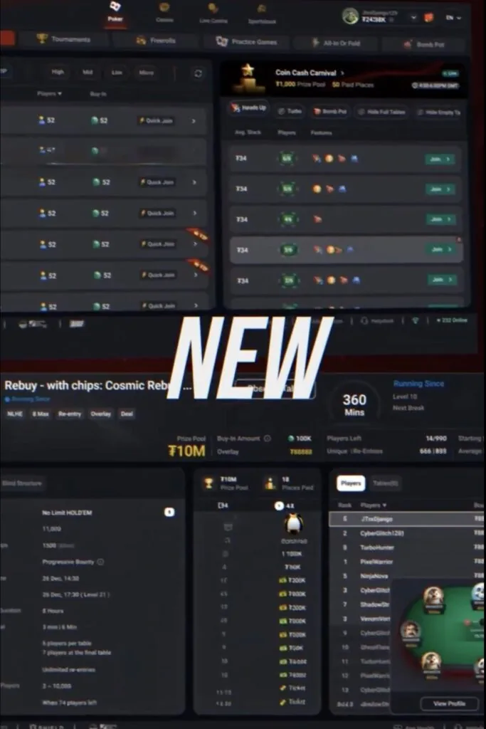 CoinPoker Level Up - New Lobbies Lobbys
