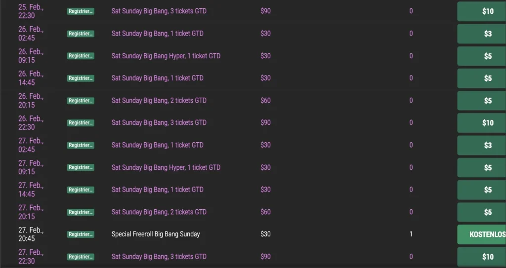 March Satellites Freerolls - The Big Bang Sunday - FullHouse Full House Crypto FHC