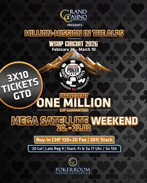 МЕГА! Вольфингер доминирует в Mega Satellite, Донев и Ко забирают 10 билетов WSOPC!