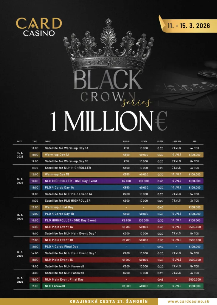Black Crown Series приходит в CC SK с гарантией €1 млн!