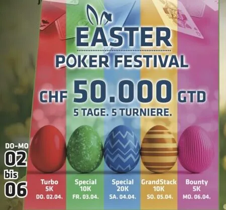 Easter Poker Festival кладет в корзину в Лихтенштейне как минимум CHF 50.000!