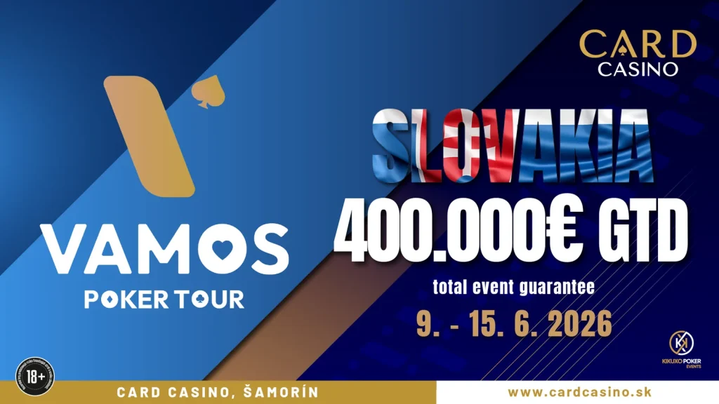 Двенадцать колец WSOP и гарантия €2,8 Mio. на WSOP Circuit Slovakia в Card Casino Samorin!