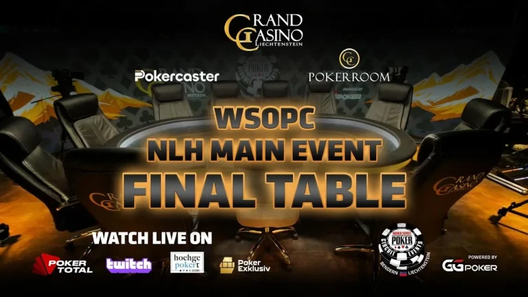 Вторник с 13:30 – Финал CHF 1.500 WSOP Circuit Liechtenstein Main Event!