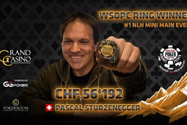 Первое кольцо WSOPC в Лихтенштейне достается Паскалю Штурценеггеру из Швейцарии!