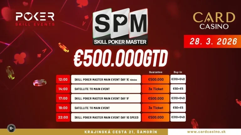 Более 1.000 входов в Card Casino SK Skill Poker Master!