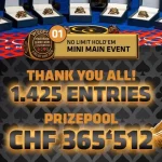 GC Pokerroom – Какой старт – призовой фонд CHF 365.512 в CHF 300 Mini Main Event!