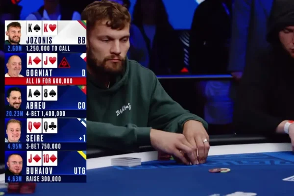 Безумная раздача с сумасшедшим ранаутом на EPT Paris!