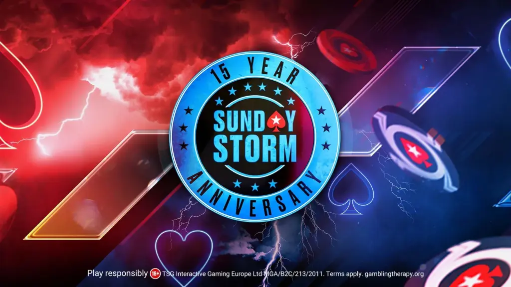 Sunday Storm wird 15 Jahre alt – PokerStars feiert Jubiläumsausgabe mit $500k Garantie!
