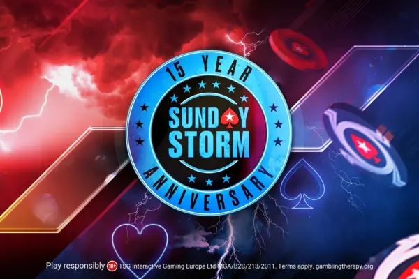 Sunday Storm wird 15 Jahre alt – PokerStars feiert Jubiläumsausgabe mit $500k Garantie!