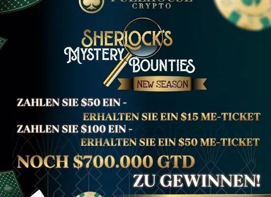 Sherlock’s Mystery Bounties – До 19 апреля еще можно выследить более $700,000 гарантированных призов на FullHouse Crypto!