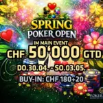 55.555 CHF gtd. пробуждают весенние чувства на Spring Poker Open в GCLI!