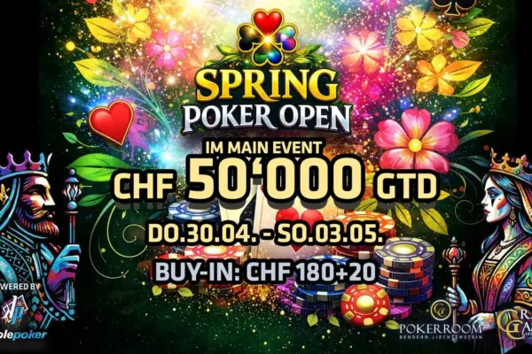 55.555 CHF gtd. пробуждают весенние чувства на Spring Poker Open в GCLI!