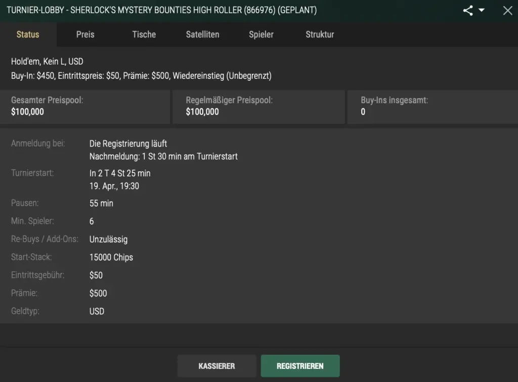Sherlocks Mystery Bounties High Roller - FHC FullHouse Full House Crypto