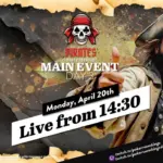 Понедельник с 14:30 – День 3 €480 Pirates Poker Treasure Mystery Bounty Main Event!