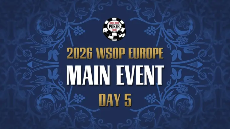 Четверг с 16:30 – прямая трансляция 5-го дня €5.300 WSOP Europe Main Event!