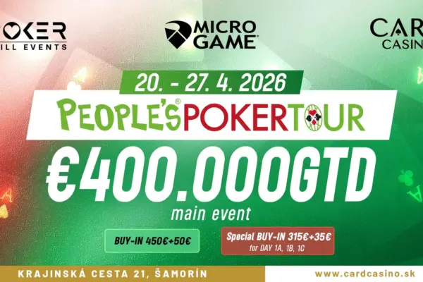 Огромная гарантия €400.000 на People’s Poker Tour в CC Samorin!