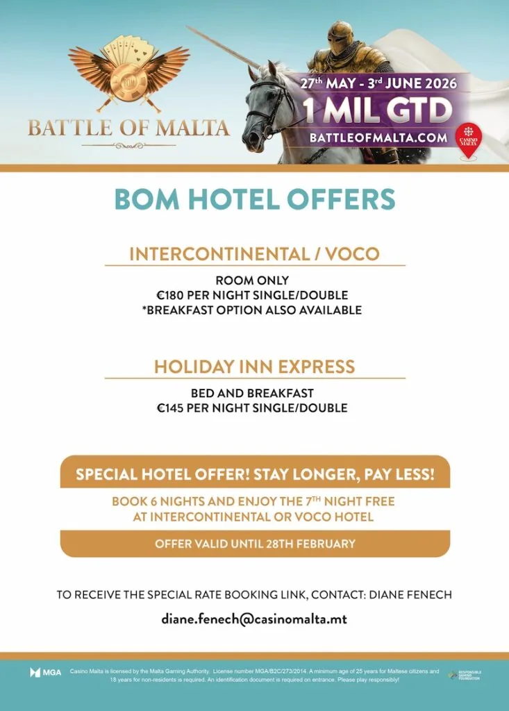 BoM – Пусть игры начнутся! 1 млн гарантировано. Battle of Malta отбрасывает свои тени!
