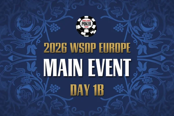 Суббота, с 19:00 – Прямая трансляция дня 1b €5.300 WSOP Europe Main Event!