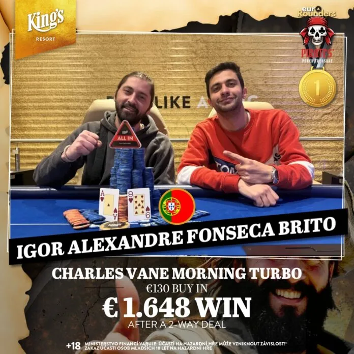 Игорь Брито празднует победу на Charles Vane Morning Turbo в King’s!