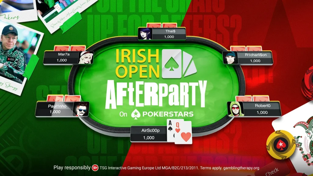 Более  млн гарантии в Irish Open Afterparty на PokerStars!